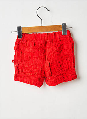 Short tissage popeline taille élastique rouge ABSORBA garcon