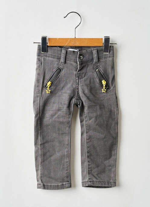 Jeans coupe droite stretch gris 3 POMMES garcon