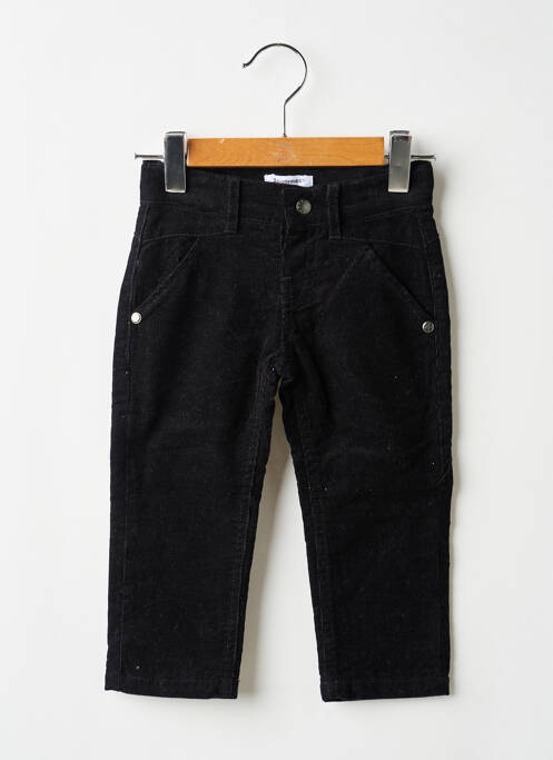 Pantalon droit poches taille ajustable noir 3 POMMES garcon