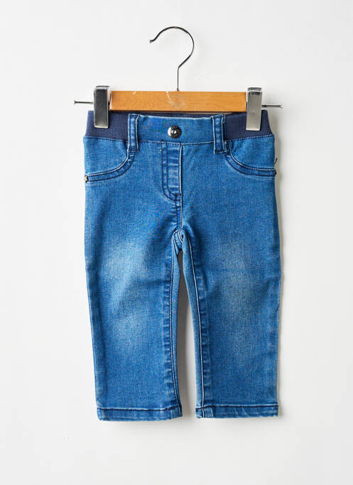 Jeans coupe slim stretch taille élastique bleu 3 POMMES fille