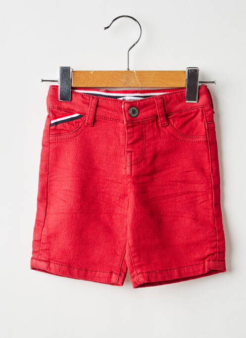 Short tissage popeline rouge 3 POMMES garcon