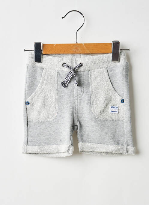 Short stretch taille élastique gris 3 POMMES garcon