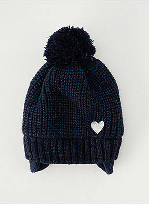 Bonnet bleu 3 POMMES fille