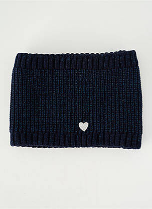 Col / tour de cou effet matière satinée bleu 3 POMMES fille