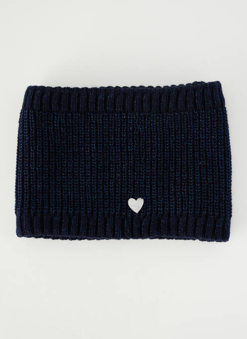 Col / tour de cou effet matière satinée bleu 3 POMMES fille