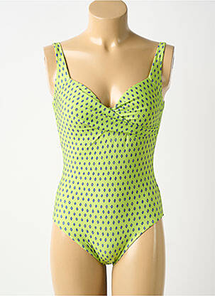 Maillot de bain 1 pièce imprimé fantaisie vert JESSY BEACHWEAR femme