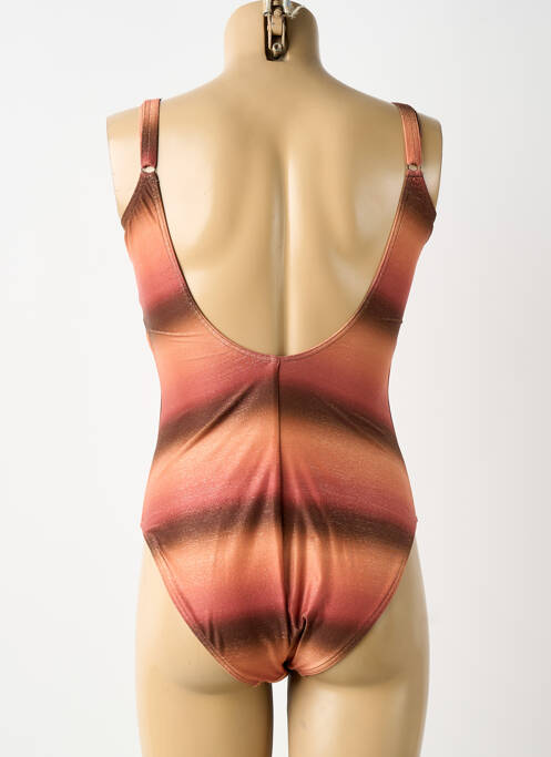 Maillot de bain 1 pièce marron ROSE POMME femme