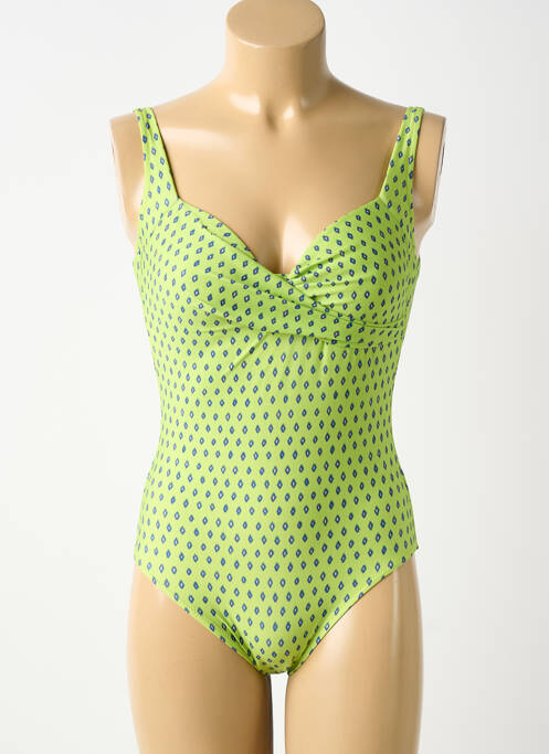 Maillot de bain 1 pièce imprimé fantaisie vert JESSY BEACHWEAR femme