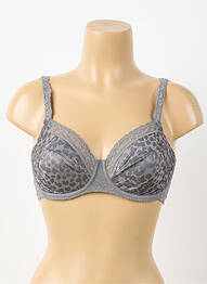 Soutien-gorge effet matière satinée haut soutien-gorge emboitant gris PRIMADONNA femme