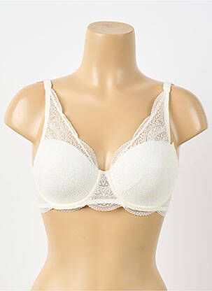 Soutien-gorge tissage dentelle haut soutien-gorge moulé blanc SIMONE PERELE femme