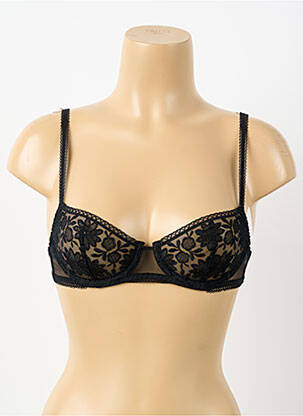 Soutien-gorge effet matière satinée haut soutien-gorge balconnet noir SIMONE PERELE femme
