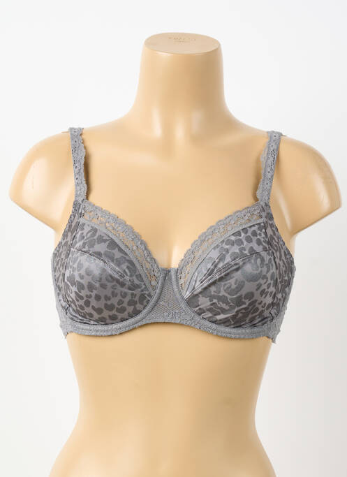 Soutien-gorge effet matière satinée haut soutien-gorge emboitant gris PRIMA DONNA femme