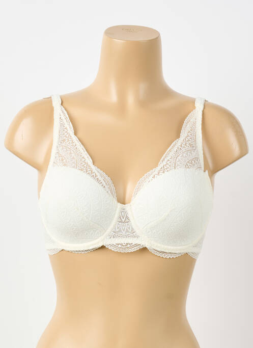 Soutien-gorge tissage dentelle haut soutien-gorge moulé blanc SIMONE PERELE femme