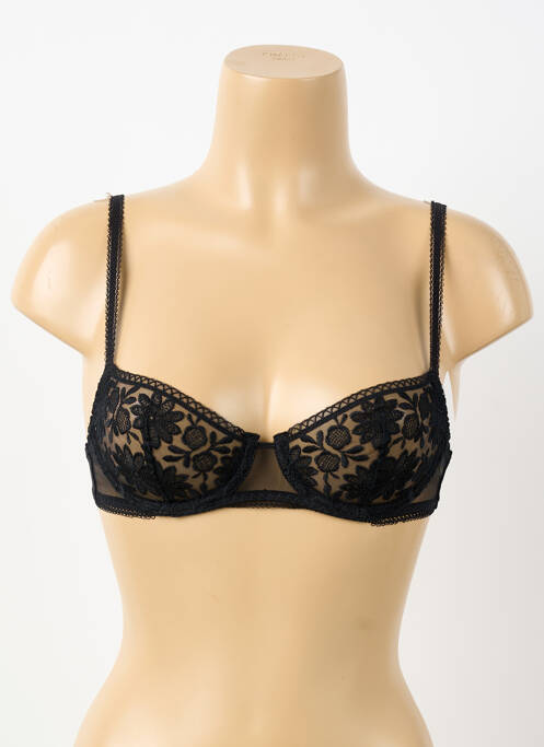 Soutien-gorge effet matière satinée haut soutien-gorge balconnet noir SIMONE PERELE femme