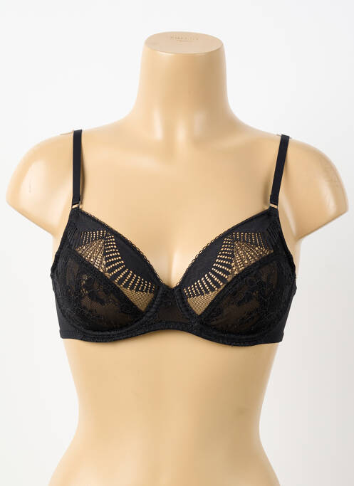 Soutien-gorge tissage dentelle haut soutien-gorge emboitant noir WACOAL femme