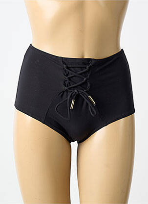 Bas de maillot de bain effet matière satinée culotte noir ANTIGEL femme