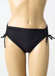 Bas de maillot de bain tissage satiné bikini noir ANTIGEL femme