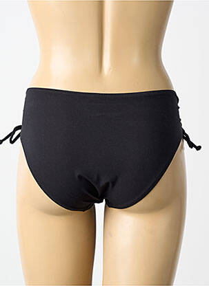 Bas de maillot de bain tissage satiné bikini noir ANTIGEL femme