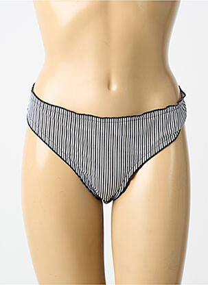 Bas de maillot de bain effet matière satinée culotte noir SUN GLOW femme