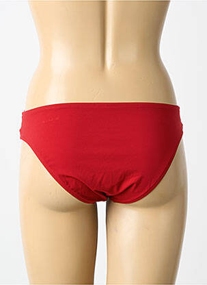 Bas de maillot de bain tissage satiné culotte rouge fonce LISE CHARMEL femme