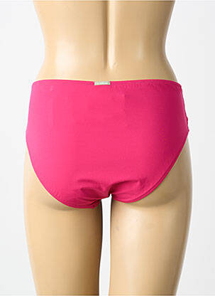 Bas de maillot de bain tissage satiné culotte rose LIDEA femme