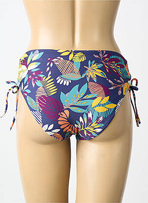 Bas de maillot de bain imprimé fleurs bikini bleu SIMONE PERELE femme