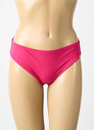 Bas de maillot de bain tissage satiné culotte rose LIDEA femme