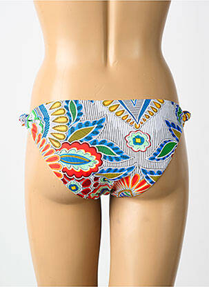 Bas de maillot de bain tissage satiné culotte bleu HUIT femme