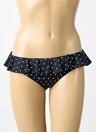 Bas de maillot de bain tissage satiné culotte noir FREYA femme