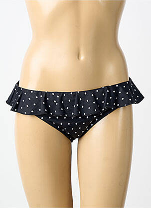 Bas de maillot de bain tissage satiné culotte noir FREYA femme