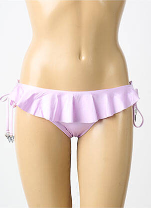 Bas de maillot de bain tissage satiné bikini violet SEAFOLLY femme