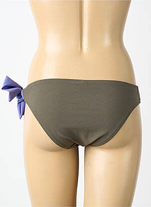 Bas de maillot de bain tissage satiné bikini vert PRINCESSE TAM-TAM femme