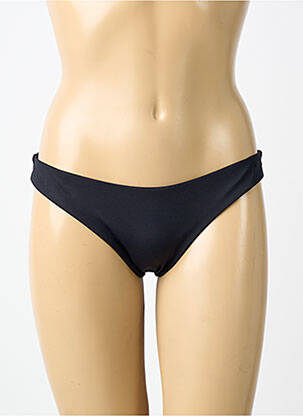 Bas de maillot de bain tissage satiné bikini noir GRAIN DE SABLE femme
