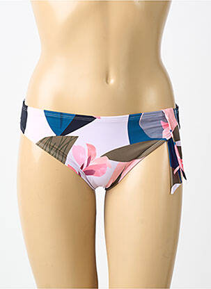 Bas de maillot de bain imprimé fleurs bikini rose LINGADORE femme