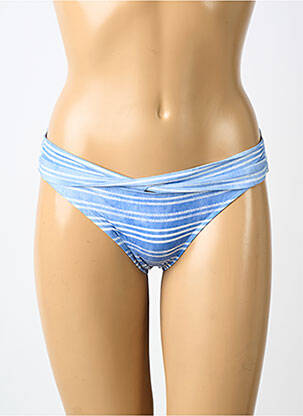 Bas de maillot de bain effet matière satinée culotte bleu WATERCULT femme