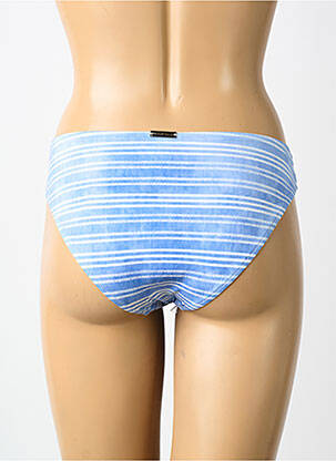 Bas de maillot de bain effet matière satinée culotte bleu WATERCULT femme