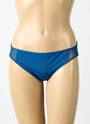 Bas de maillot de bain tissage satiné culotte bleu BLUELOBSTER femme