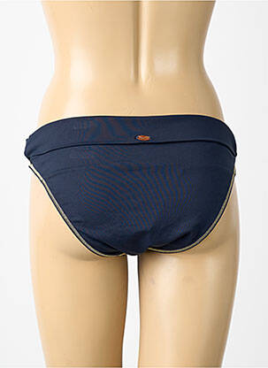 Bas de maillot de bain tissage satiné culotte bleu BLUELOBSTER femme