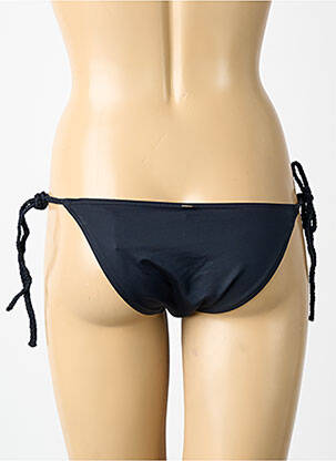 Bas de maillot de bain tissage satiné bikini noir BLUELOBSTER femme