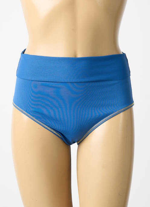Bas de maillot de bain tissage satiné culotte bleu BLUELOBSTER femme