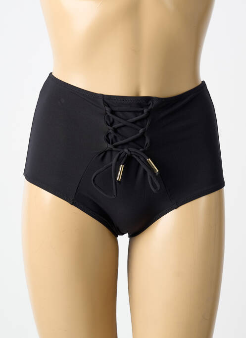 Bas de maillot de bain effet matière satinée culotte noir ANTIGEL femme
