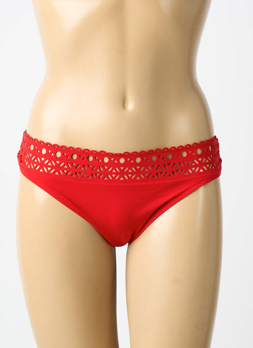 Bas de maillot de bain tissage satiné culotte rouge LISE CHARMEL femme