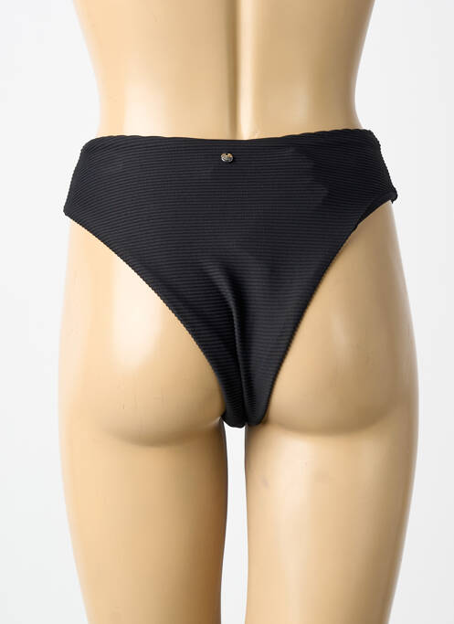 Bas de maillot de bain tissage satiné bikini noir SEAFOLLY femme