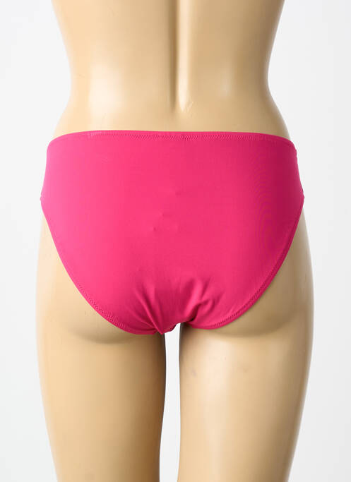 Bas de maillot de bain tissage satiné culotte rose LIDEA femme