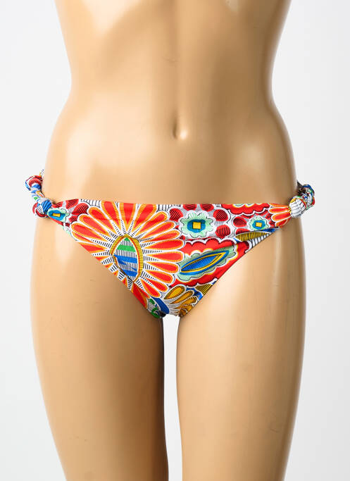 Bas de maillot de bain imprimé fantaisie culotte bleu HUIT femme