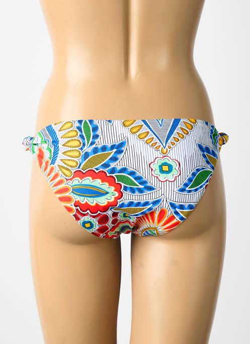 Bas de maillot de bain imprimé fantaisie culotte bleu HUIT femme