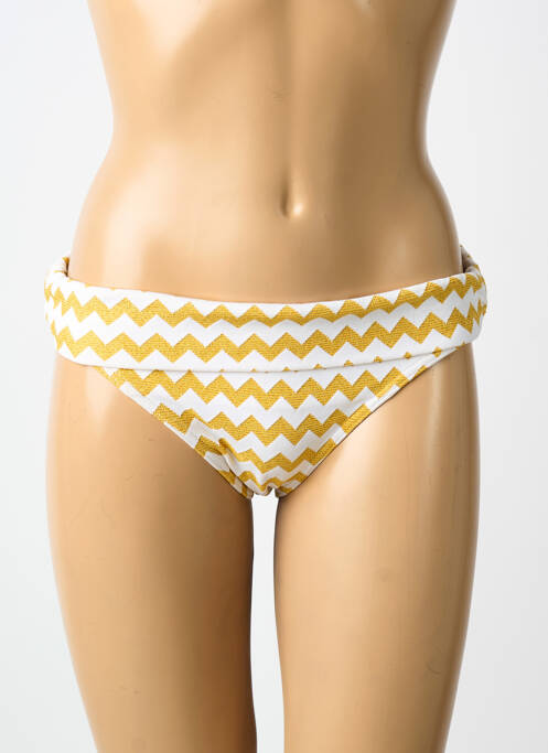 Bas de maillot de bain tissage satiné culotte or BLUELOBSTER femme