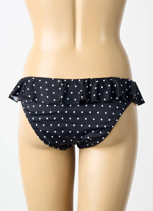 Bas de maillot de bain tissage satiné culotte noir FREYA femme