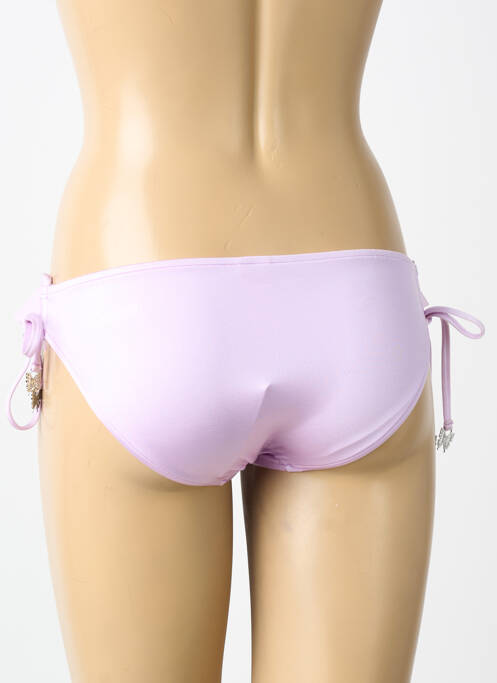 Bas de maillot de bain tissage satiné bikini violet SEAFOLLY femme