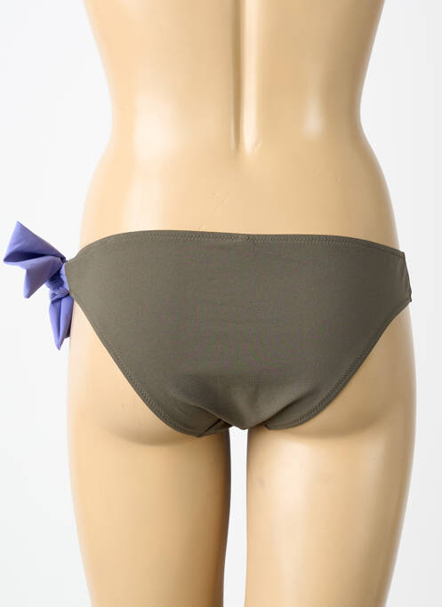 Bas de maillot de bain tissage satiné bikini vert PRINCESSE TAM-TAM femme